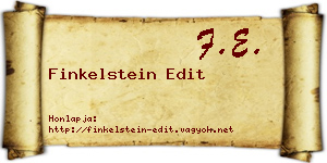 Finkelstein Edit névjegykártya